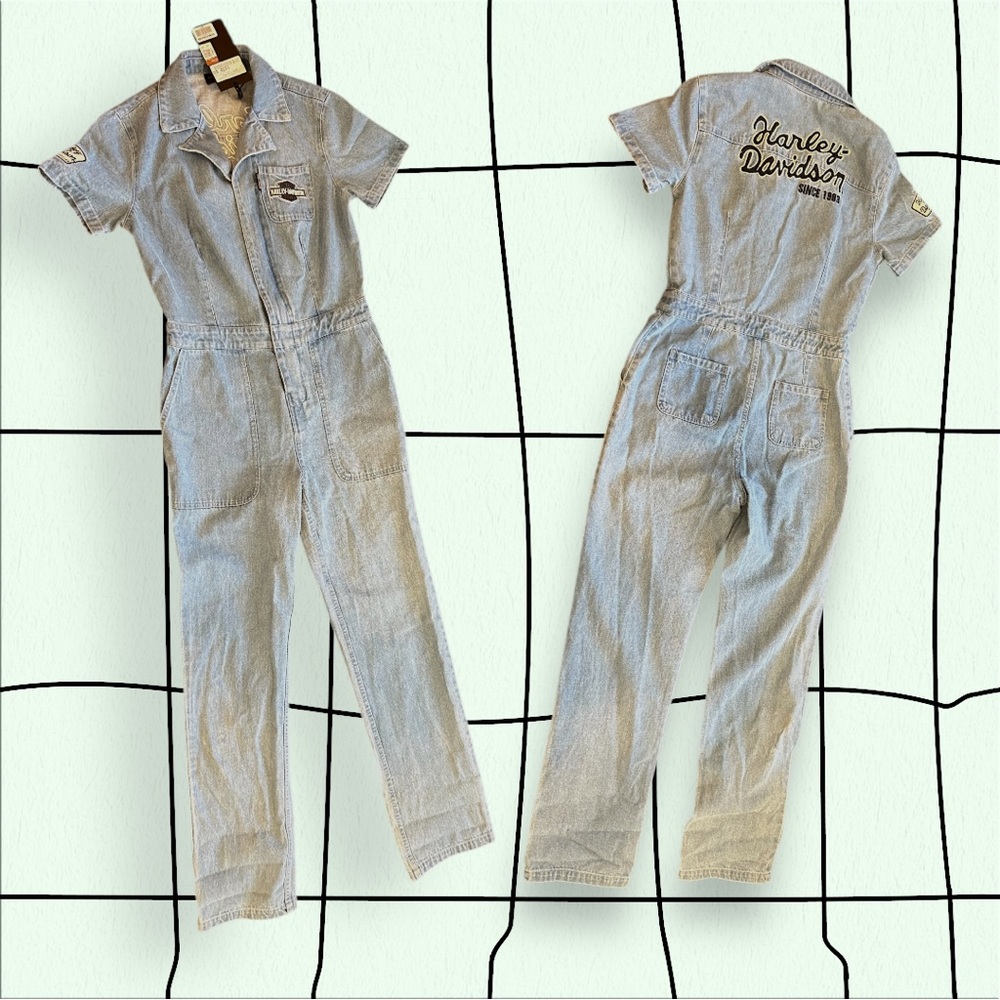 Harley-Davidson Denim Jumpsuit - Picture 2 of 10